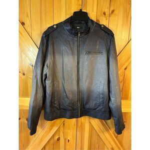 Mossimo Faux Leather Jacket Sz Medium ombre ￼(0976)